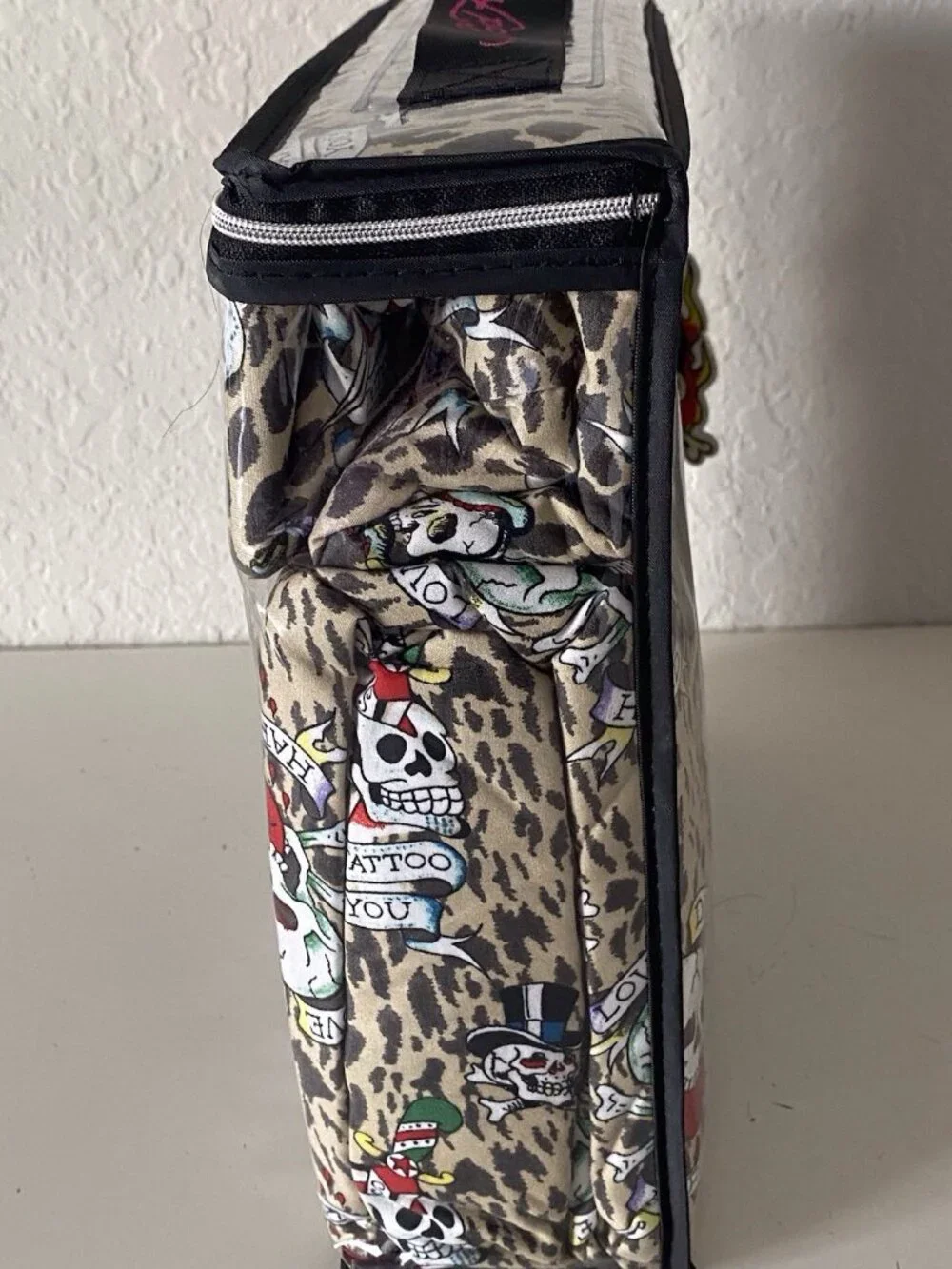 6 PC Ed Hardy KING SIZE Sheet Set Skulls Heart Leopard Animal Print NEW
